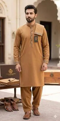 Men’s Unstitched Khaddar Plain Suit
