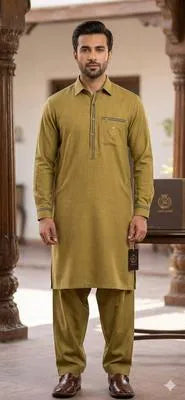 Men’s Unstitched Khaddar Plain Suit