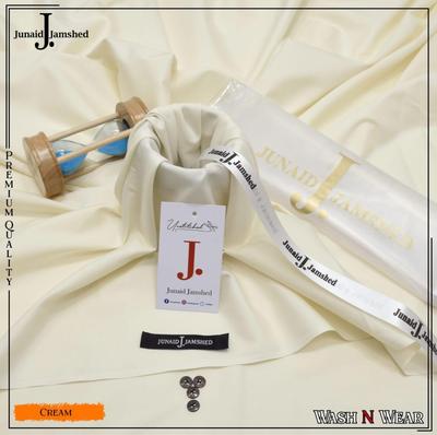 Premium Quality Boski Plain Suit Cream Unstitched