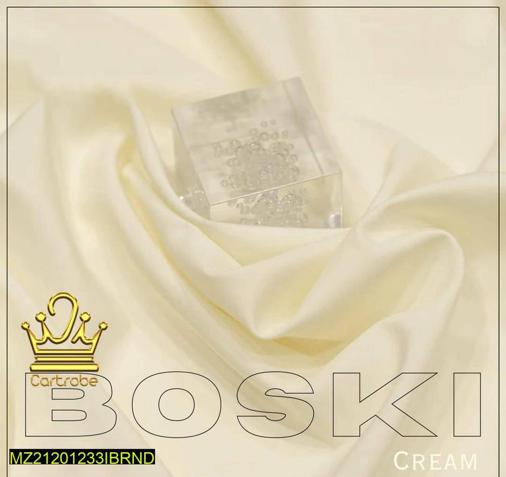 Boski Cream Plain Suit for Men Unstitched