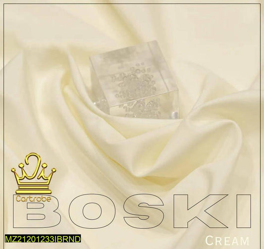 Boski Cream Plain Suit for Men Unstitched