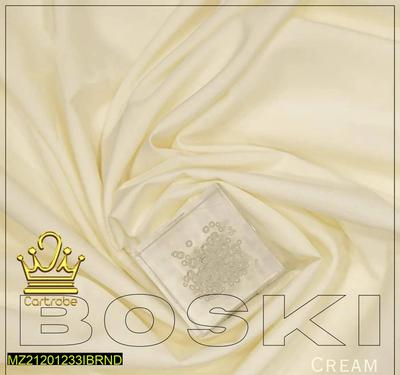 Boski Cream Plain Suit for Men Unstitched