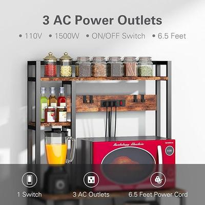 5 Layer Kitchen Storage Rack Brown Iron 80cm