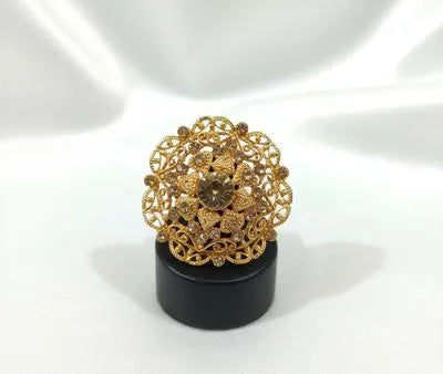 Golden Adjustable Ring for Women Wedding Party Wear