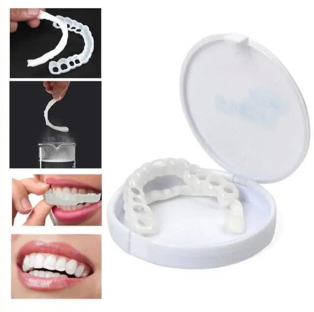 Snap On Fake Teeth White ABS Comfort Fit