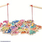 Magnetic Wooden Fish Toy Set for Kids Educational Play