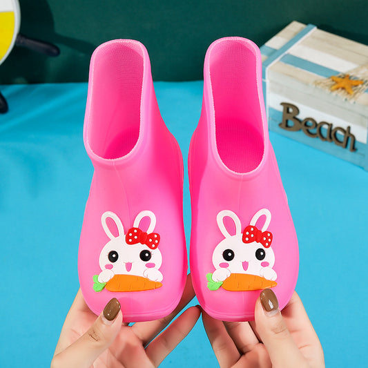 Sky Blue Cartoon Puppy Rain Boots for Kids