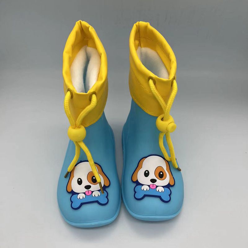 Sky Blue Cartoon Puppy Rain Boots for Kids