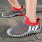 Kids Breathable Mesh Shoes Orange Navy 5-12Y