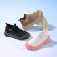 Kids Breathable Mesh Sports Shoes Black White Beige Soft Sole