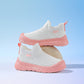 Kids Breathable Mesh Sports Shoes Black White Beige Soft Sole
