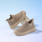 Kids Breathable Mesh Sports Shoes Black White Beige Soft Sole