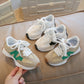 Kids White Korean Lace-Up Sports Shoes for Girls